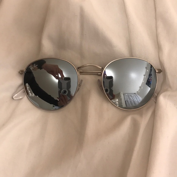 Ray-Ban Accessories - Silver Ray ban round sunglasses